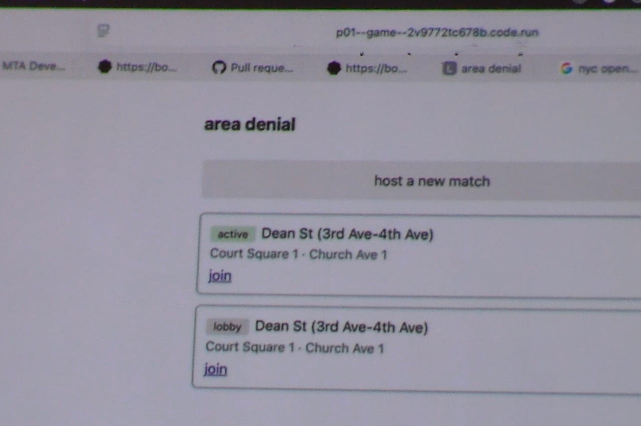 A projected interface showing neighborhood information.