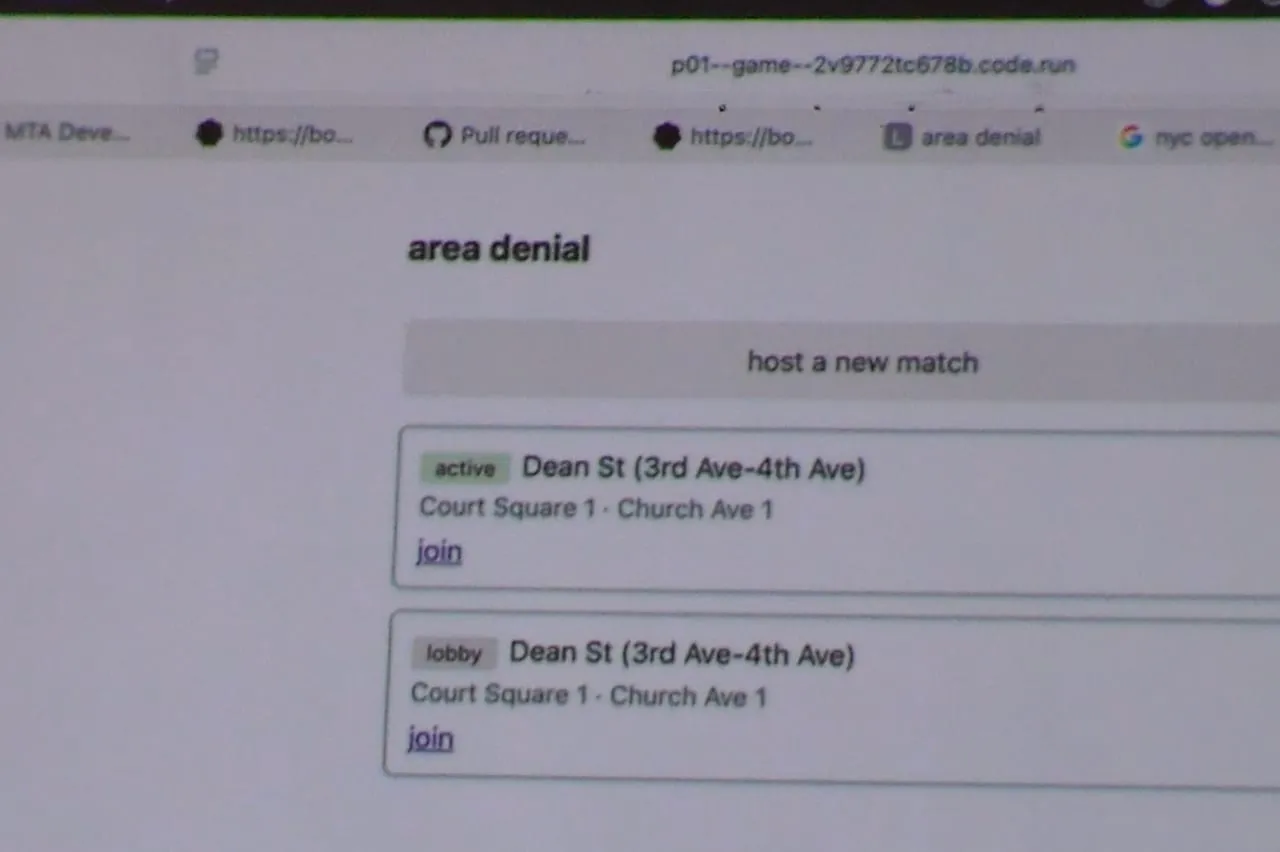 A projected interface showing neighborhood information.