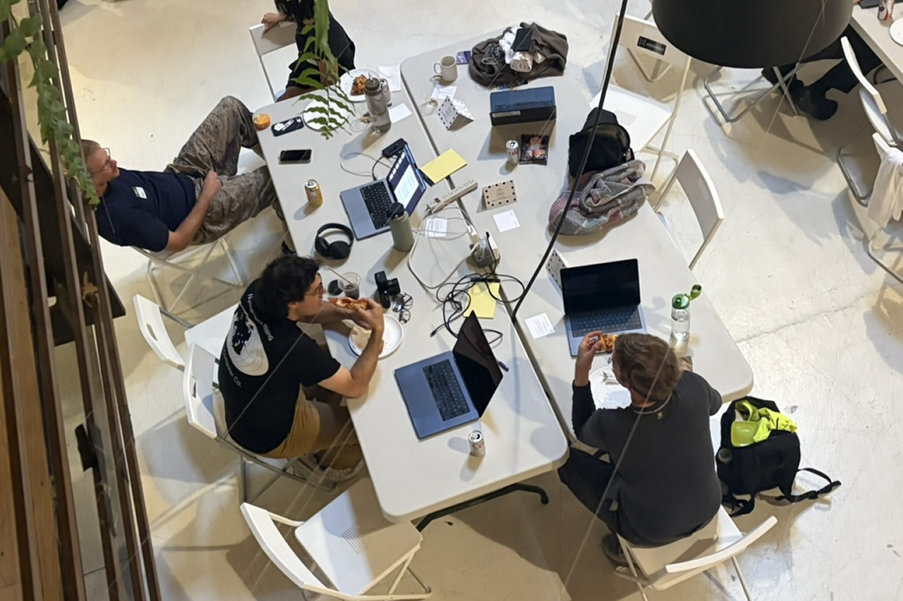 Developers at a table